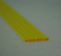 10 Leuchtstäbe/Trennstäbe nicht fluoreszierend Farbe GELB a 0,5m lang