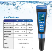 ARKA myAQUA® pH/TDS/EC-Messgerät