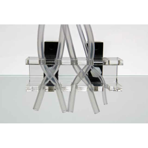 Schlauchhalter für 5 Schläuche mit Durchmesser 4mm oder 6mm Befestigung an horizontale + vertikalen Scheiben bis 14mm möglich.