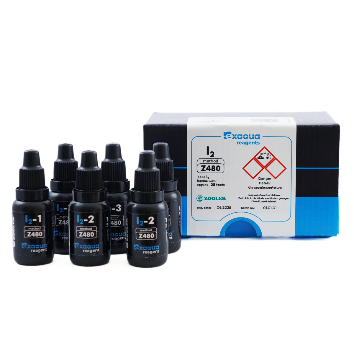 exaqua Reagenzienkit zur Bestimmung des Jodgehalts im Meerwa