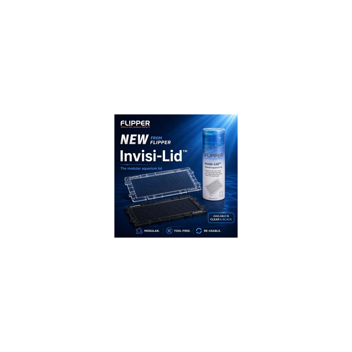 Flipper Invisi-Lid Black Small box