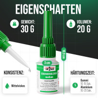 Top2Glue Sekundenkleber 20g medium , Aquarium geeignet, Superkleber extra stark für alles