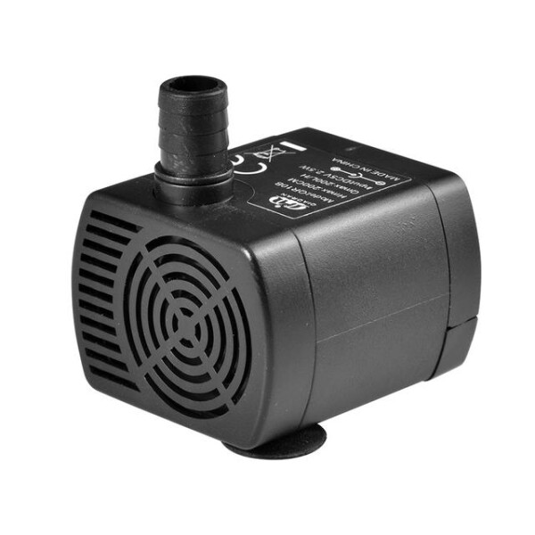 AquaLight, 12VDC-Mini-Wasserpumpe 280l/h 2,0m + Trafo, Schlauchhalter