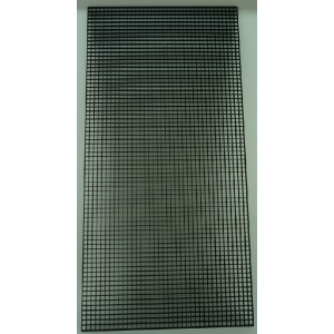 Korallengitter Schwarz 1210 x 600 x 12 mm, Waben...