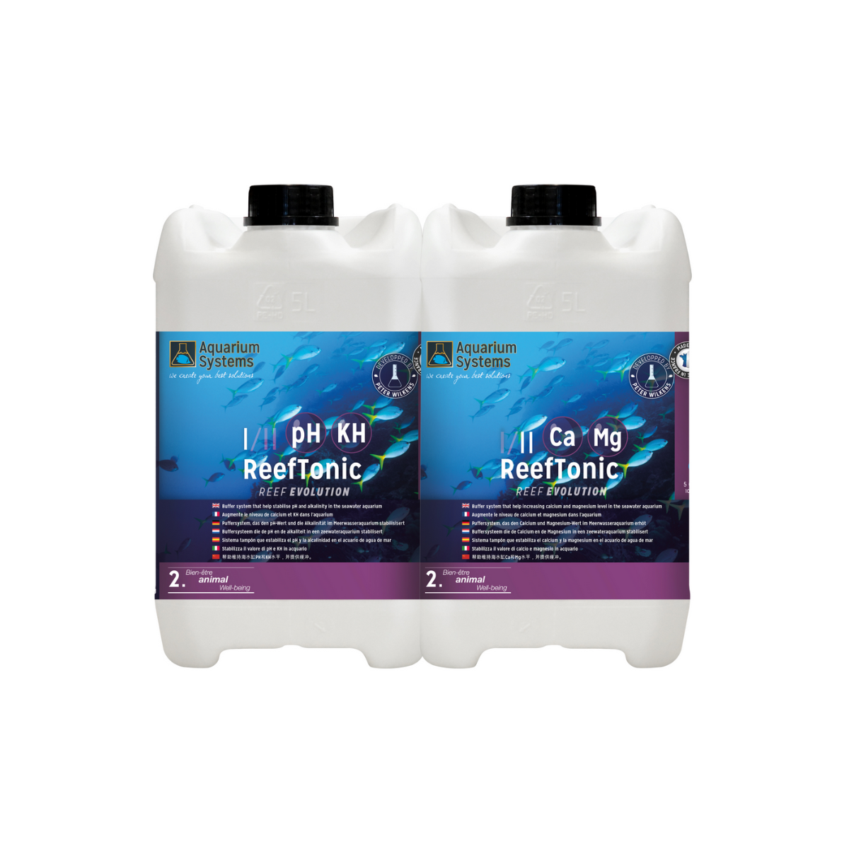 Aquarium Systems Reef Tonic 1 & 2, 2x5000ml - pH, kH...