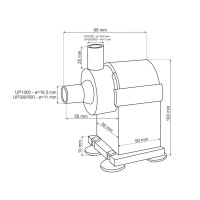 Aquabee Universal Kreiselpumpe UP 300, 300 L/H Hmax 0,6 m 4 Watt