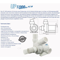 Aquabee Universal Kreiselpumpe UP 11000 electronic 24 Volt regelbar mit Controller