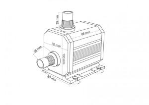 Aquabee Universal Abschäumerpumpe UP  2000/1,  22 Watt