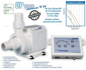Aquabee Universal Kreiselpumpe UP 5000 electronic 24 V  DC regelbar mit Controller