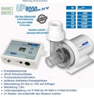 Aquabee Universal Abschäumerpumpe UP 8000 elektronic / 24 Volt regelbar