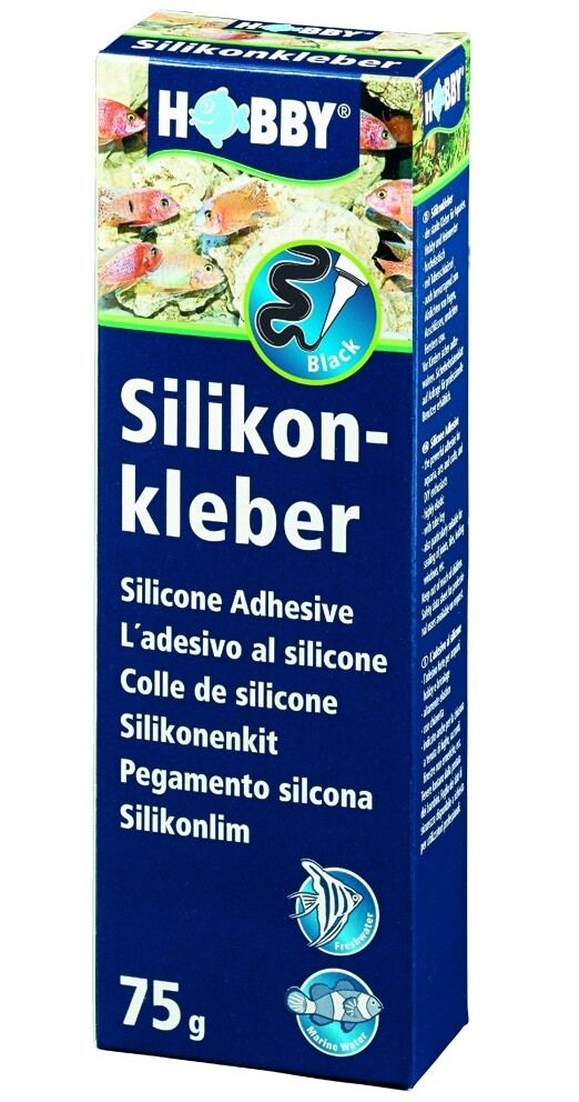 Silikonkleber, Tube  schwarz, 75 g, SB box