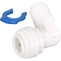 Winkel 90° 1/4 Zoll (6mm) AG  x 1/4 Zoll (6mm) Gewinde