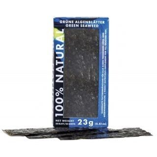 Grüne Algenblätter 100% natural  - Kaltwasser Nori Alge - 23 g