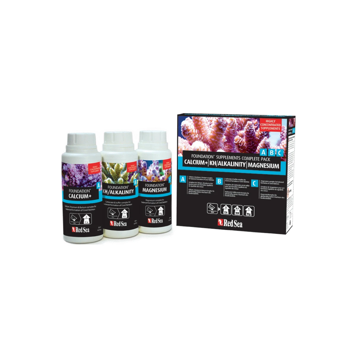 Red Sea Reef Foundation Starter Kit A,B&C (3x250ml)