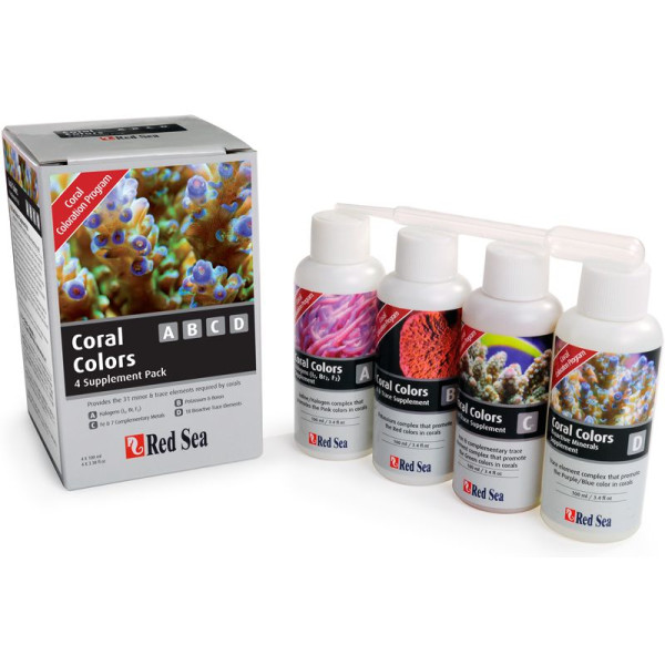 Red Sea Trace-Colors™  Starter Kit A,B,C&D  4x100ml