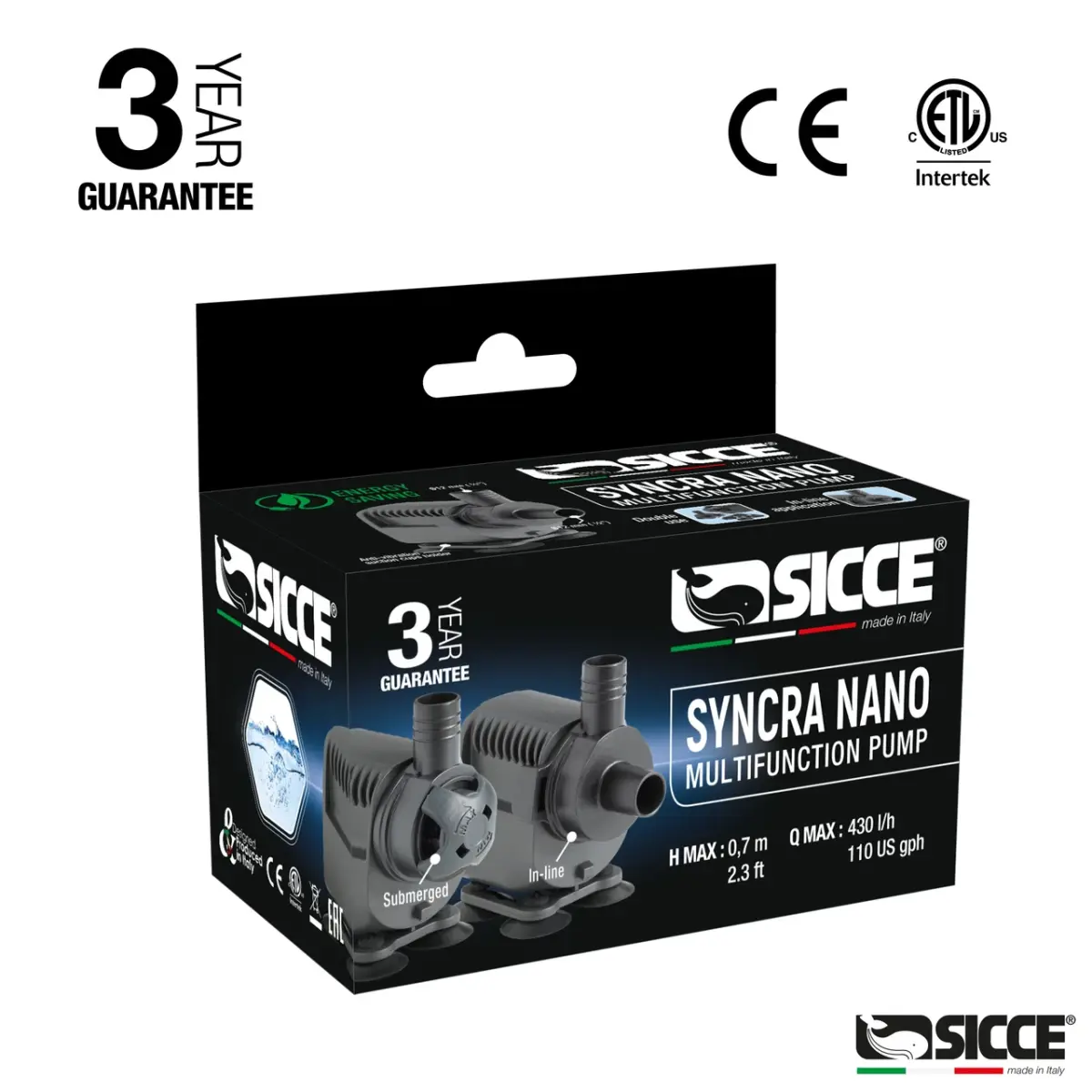 Sicce Syncra Nano Pumpe box
